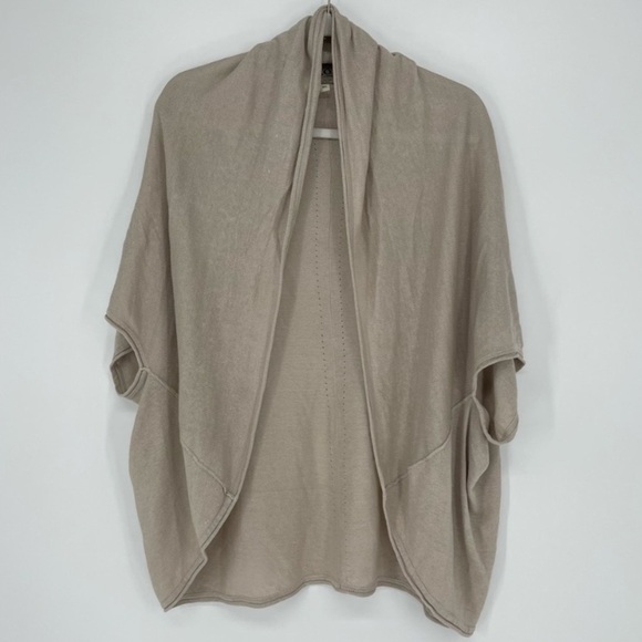 Go by GoSilk Women’s Tan Dolman Sleeve Lagenlook Knit Cardigan size XS/S - Picture 1 of 8